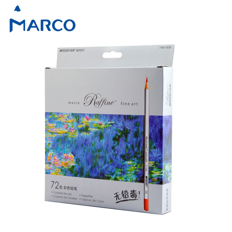 

Marco 48/72Colors Colored Pencil Painting Set lapis de cor Non-toxic Lead-free Oily Color Pencil Writing Pen School Supplies