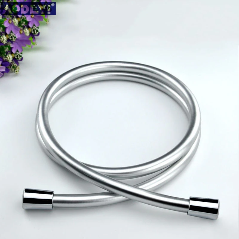 Achat PVC haute pression argent et noir PVC tuyau de douche lisse pour bain pommeau de douche Flexible tuyau de douche livraison gratuite 11 088