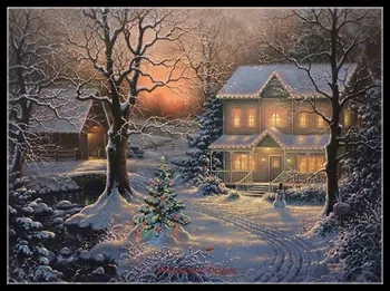 

Counted Cross Stitch Kits Needlework Embroidery Crafts 14 ct Aida DMC Color DIY Arts Handmade Home Decor - Holiday Blessings
