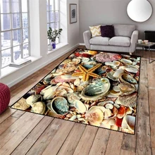 Еще тропический желтый зеленый море в виде ракушек, морских звезд 3d печать Нескользящая микрофибра Гостиная декоративный современный моющийся коврик