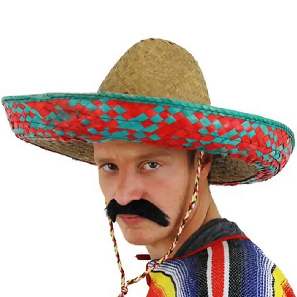 blue sombrero and tash