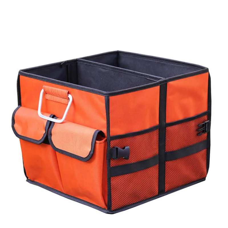 35x35x30 см Авто Складная Коробка для хранения Автомобильный багажник Органайзер Ткань Оксфорд Автомобильная задняя складная переносная сумка для хранения инструментов - Цвет: Orange