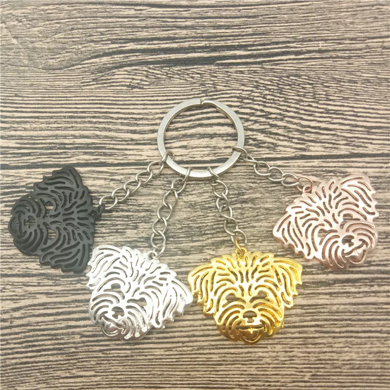 

Shih Tzu Key Chains Fashion Pet Dog Jewellery Coton de Tulear Car Keychain Bag Keyring For Women Men
