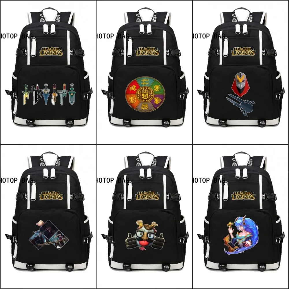 

League of Legends Backpacks LOL OMG WE School Bags for Boys student Boogbags Travel Bags Mochila women men backpack 29 stykle