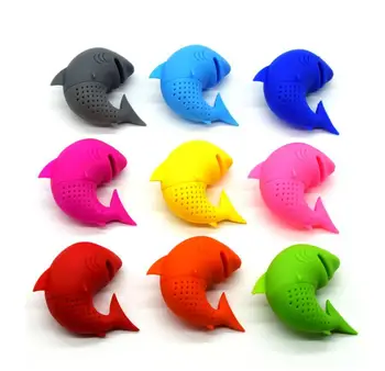 

Tea Tools Type Shark Shape Silicone Tea Infuser/ 100% Food Grade Silicone Shark Tea Strainer Brand New Promotion Gifts!