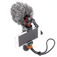 Professional Smartphone Rig Filmmaker Grip with Clip Clamp Holder Mini universal cardioid microphone For Video Photography