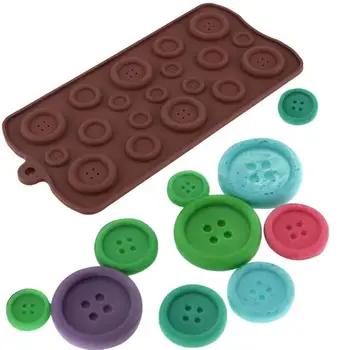 

High Quality Supply silicone cake mold Chocolate ice tray mold Button styling Handmade soap pudding mold Baking utensils