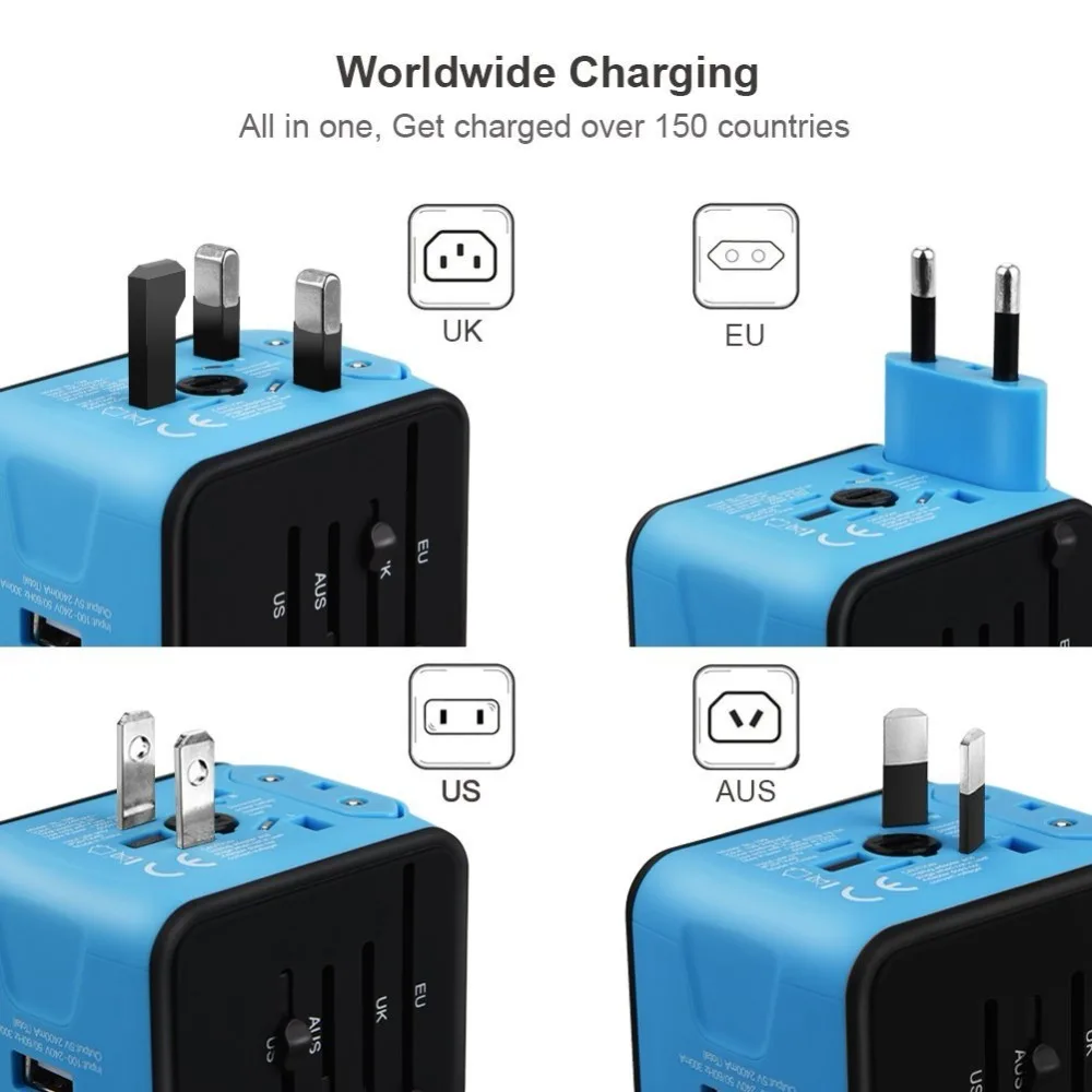 Carregador de Energia Adaptador de Viagem para Eua Unido e ue Conversor de Adaptador de Energia ac para Parede Yijee Universal Internacional Reino - Image 2