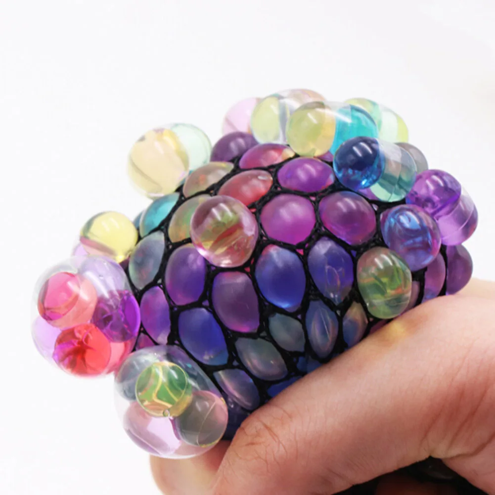 

Colorful Funny Toys Anti Stress Grape Ball Net Ball Reliever Autism Mood Squeeze Relief Healthy Toys Fun