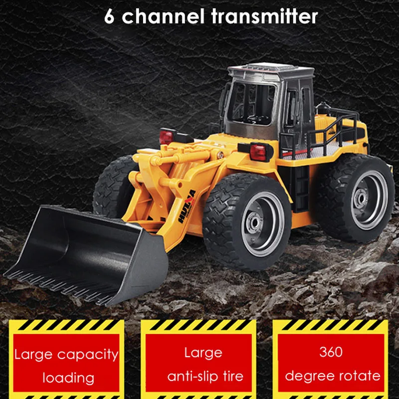 

HUINA 1520 1:18 2.4GHz 6CH RC Alloy Truck Construction Vehicle RC Car toy Engineering Car