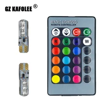 Kakolee T10 LED w5w RGB Mit Fernbedienung LED car interior 194automatic reading lights remote control 12v
