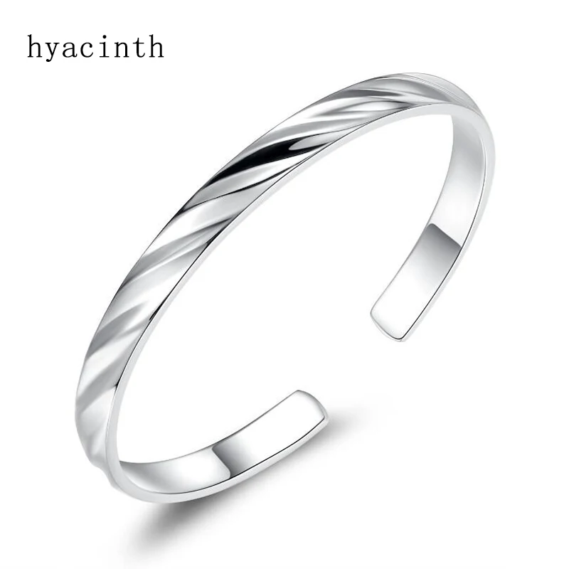 

Hyacinth New Trendy Meteor Shower Tube Sliding Frosted Bangles 925 Sterling Silver Bracelet Child Women Jewelry Wholesale 2Y332