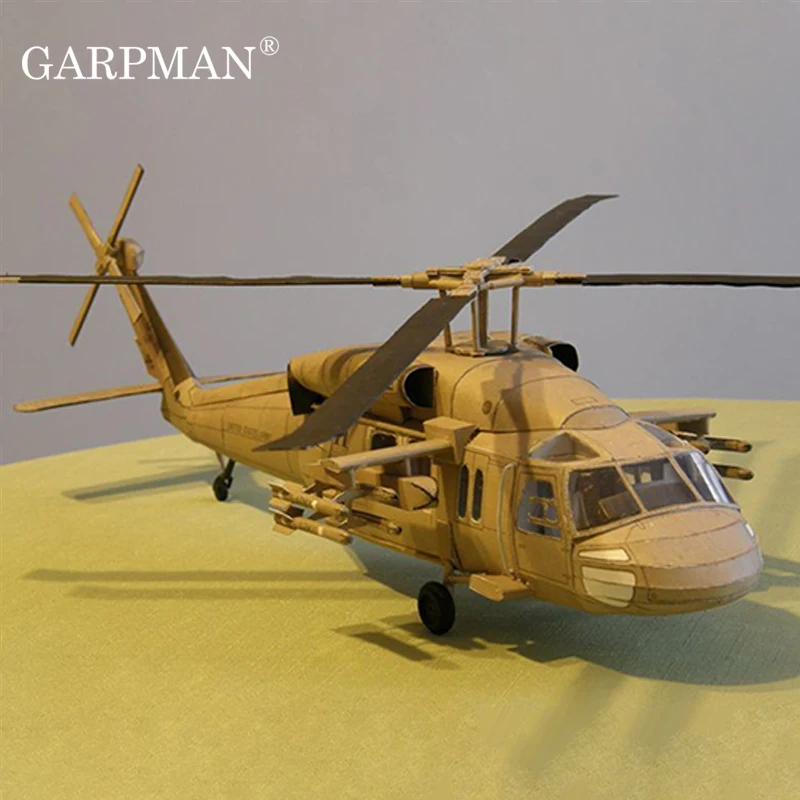 Многоцелевой вертолет 1:33 Black Hawk Uh 60 модель 1: 33 вертолета Hawk|Картонные