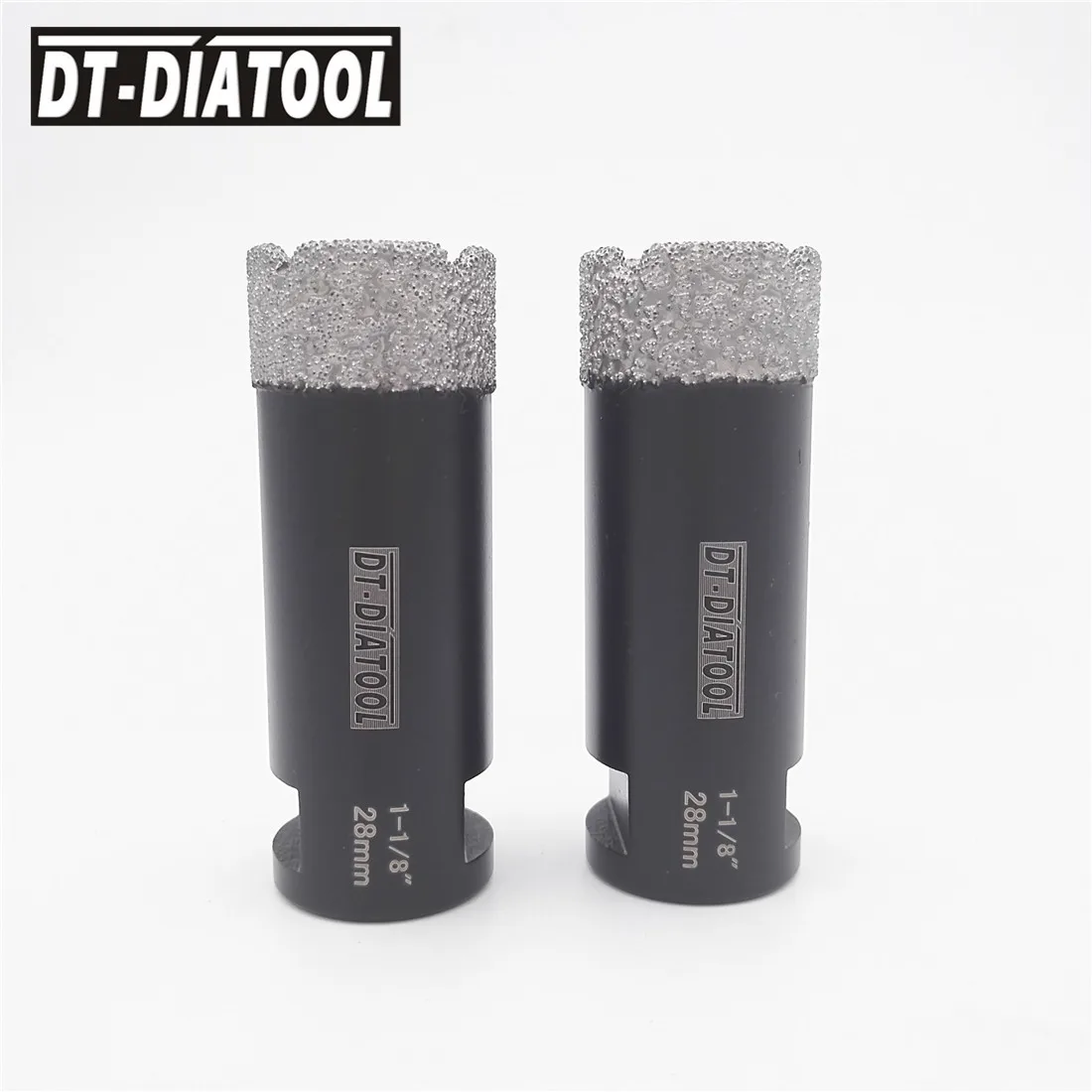 DT 2pcs Dia 1-1/8 "покрытый алмазами сухая дрель Core Bits 5/8-11 нитки 28 мм сверление бит отверстие пилы для керамических держатели для сверл мрамор