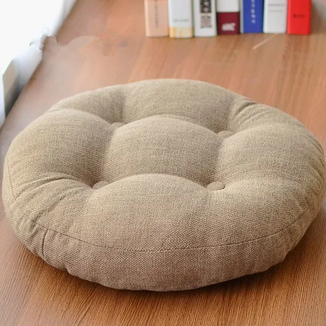 High Quality Linen Cotton Futon Seat Cushion Round&Square Japanese