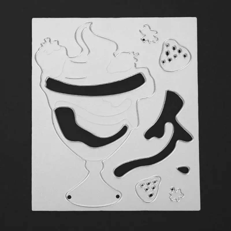 Ice Cream DIY Cutting Dies Stencils Scrapbooking Embossing Craft Album Card for designing invitatio - 1.00001E+12