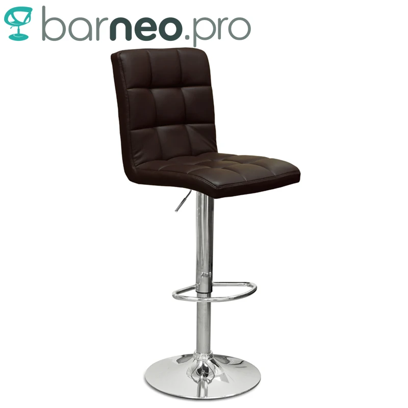 94563 Barneo N 48 Leather Kitchen Breakfast Bar Stool Swivel Bar Chair