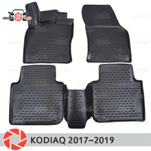 Коврики для Skoda Kodiaq~ Нескользящие полиуретановые грязеотталкивающие аксессуары для салона автомобиля