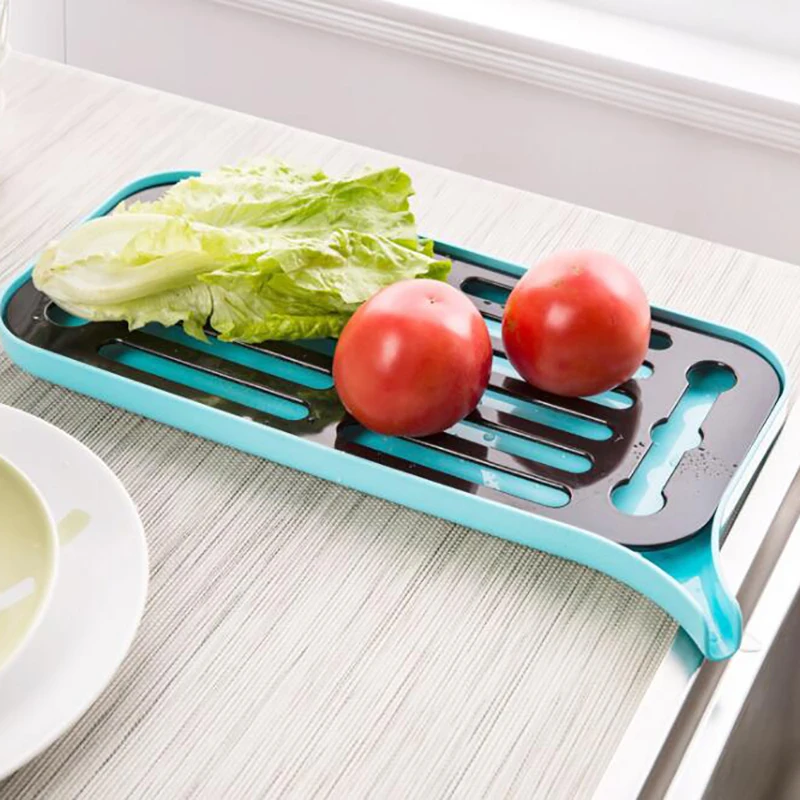 

Plastic Worktop Dish Drainer Drip Tray Large Kitchen Sink Drying Rack Holder Kitchen Accessories Double Layer Tray