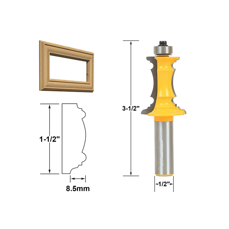 Митрофорный двери и ящик литья 2 Бит маршрутизатор Набор бит 1/2 "хвостовиком линия нож Деревообработка резак Tenon резак для