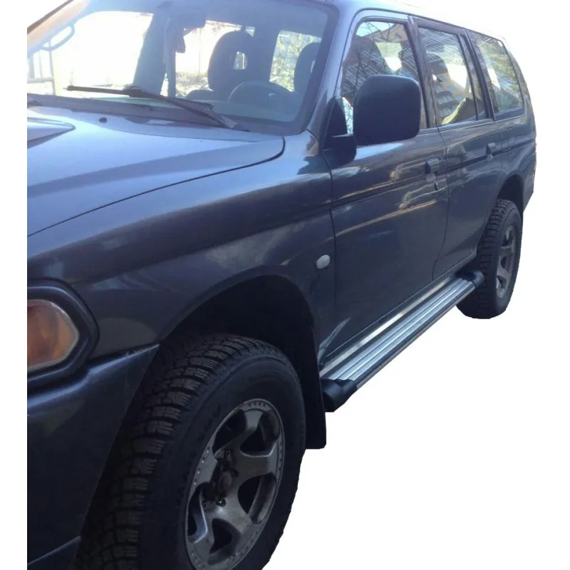 Боковые пороги (подножки) для Mitsubishi Pajero Sport (1996 2004) залив ISKATEL MitPS|Буксиры и