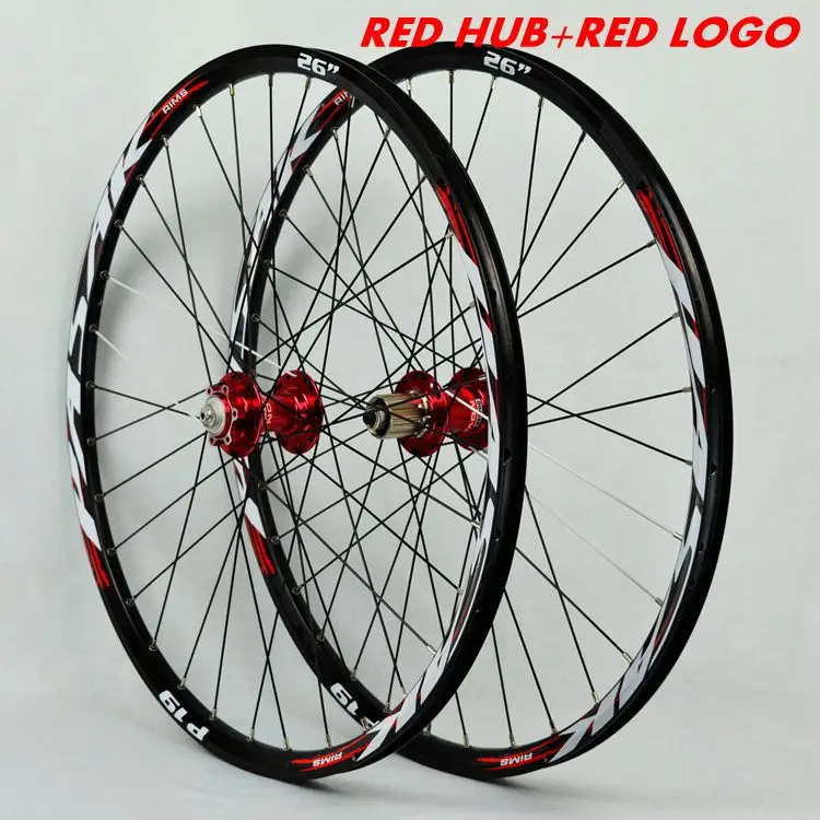 Discount mountain bicycle wheels novatec041042 joytech front 2 rear 4 bearing japan hub super smooth wheel wheelset Rim26 27.5 29in 1