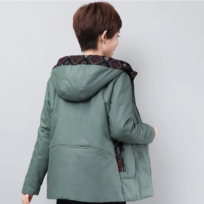 D'âge 5 Taille Zipper Lâche 2 Section 1 À Nouveau 97 2018 Parka Femmes Capuche 3 5xl Spliced Plus Moyen Hiver Veste Courte Coton M La pWTPn7zq