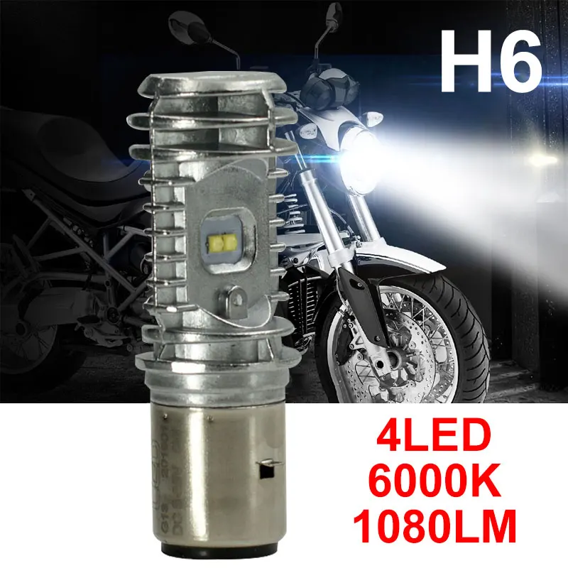 

1PCS H6 BA20D Motorcycle Headlight LED Bulbs Fog Lights Head Lamp for Scooter/Moped/Motor 6000K 1080LM LED HeadLamp Headlights