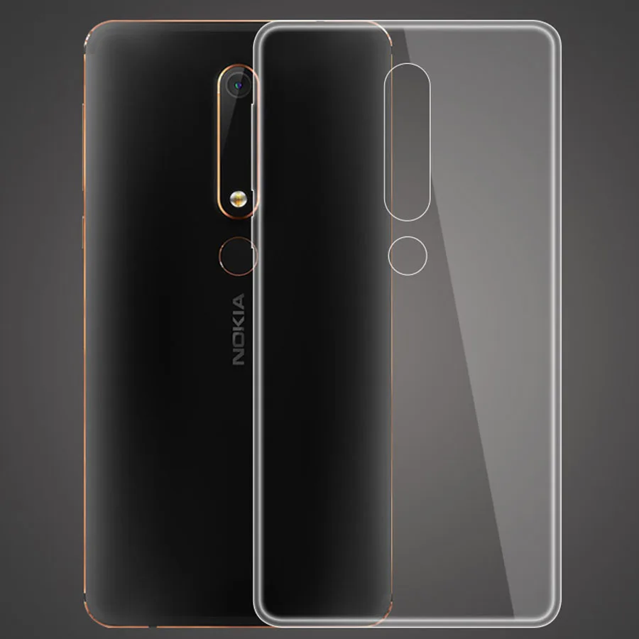CIAXY For Nokia 6 2018 Case 6.1 Silicon Cover Transparent Clear Soft TPU Phone TA-1068 TA-1050 |