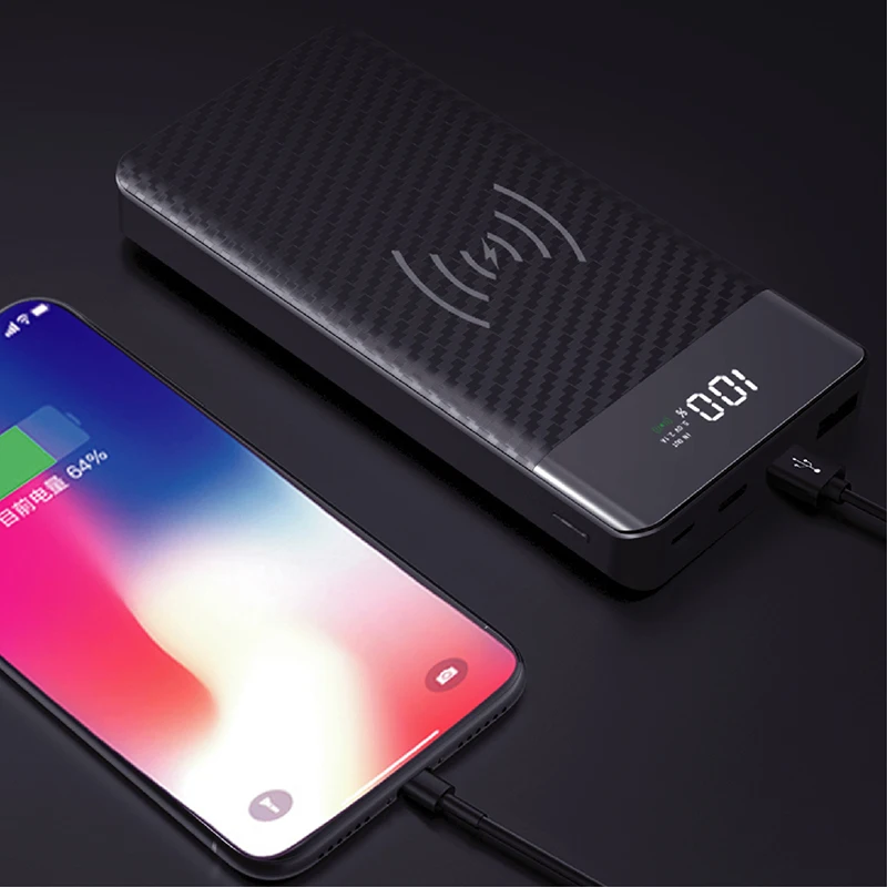 2018 QI Wireless Charging Power Bank 10000mAh Battery Wireless Charger Mobile Phone Charger Powerbank For iPhone X 8 Samsung S9
