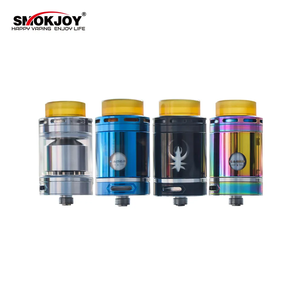 Оригинальный Smokjoy KAISER RTA Танк Vape атомайзер 24 мм Диаметр Топ заполняющий 3 мл 810