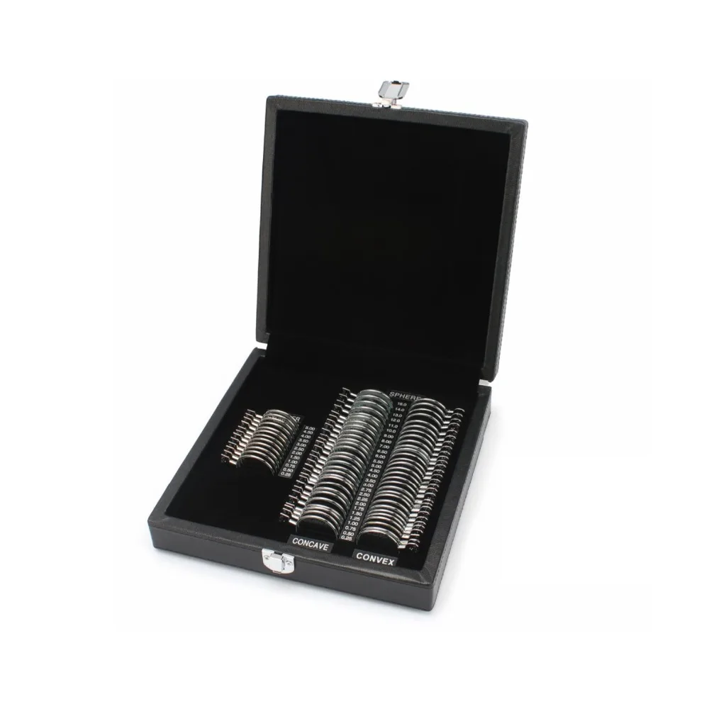 

68 pcs Optical Trial Lens Set Metal Rim leather Case Optical Lens Set