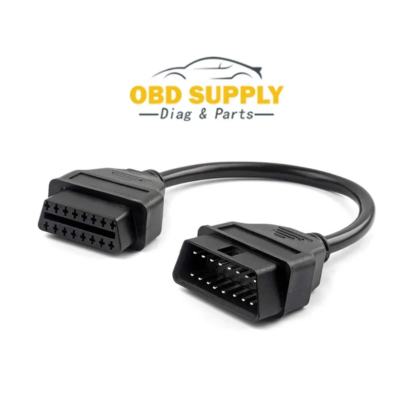 30 см 16 штырьевой OBDII OBD 2 EOBD (система бортовой диагностики продлить разъем адаптера Диагностика интерфейса инструмент 12 шт./лот