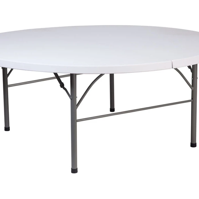 

Flash Furniture 71'' Round Bi-Fold Granite White Plastic Folding Table