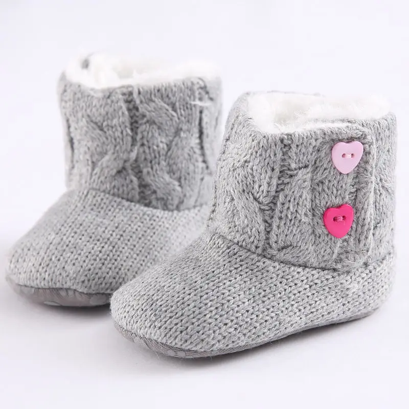 

New Winter Super Warm Girl Baby Prewalker Newborn Shoes Keep Warm Boots Infant Toddler Princess Bebe Crib Snow Knitting Booty