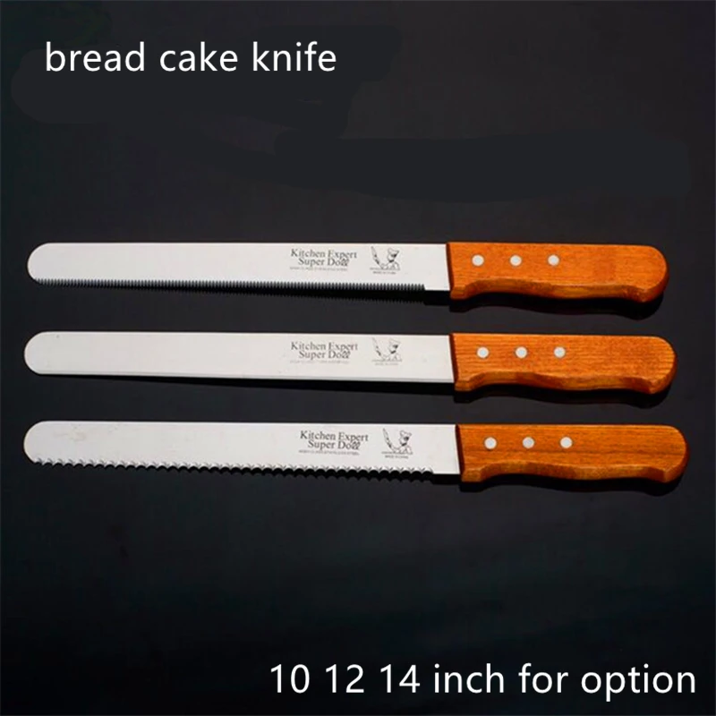 

D10 12 14 Inch bread Cake Knife toast cutter Spatula Pastry Cream Knife Blade Birthday Cake tools Baking tools