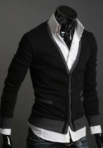 Zogaa, Хит, темно-серый/черный мужской свитер, простой, хлопок, фальшивый карман, на молнии, мужской импортный шерстяной свитер, кардиган, пальто M/L/XL/4XL