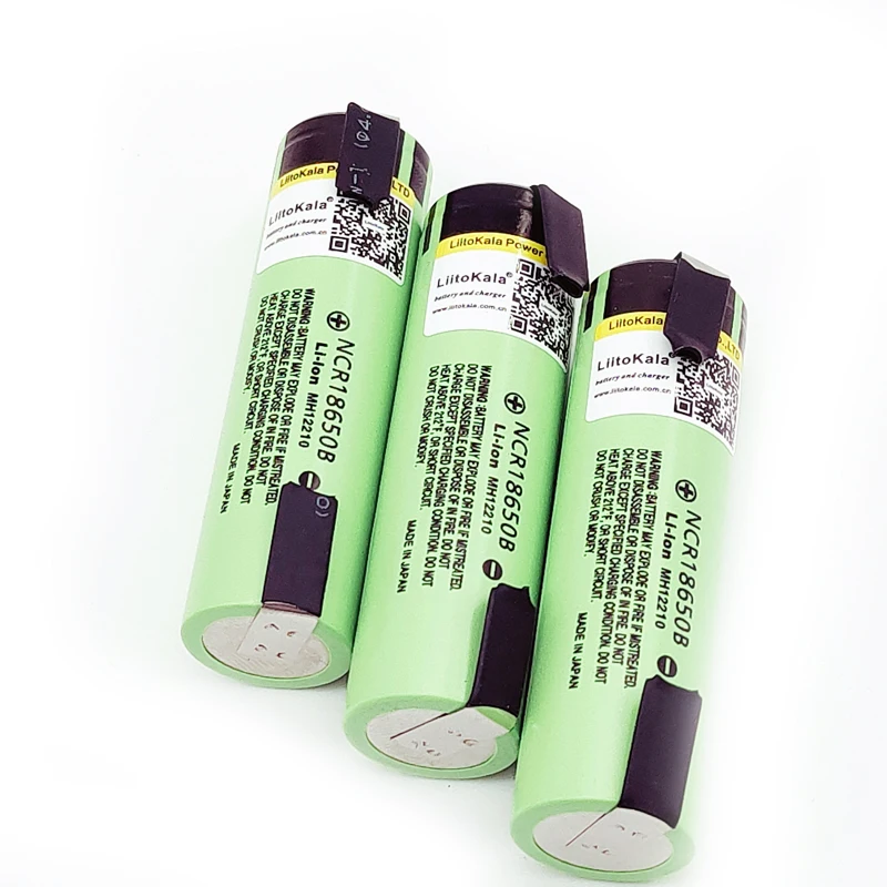 liitokala 18650 3400 батарея 3400mAh 3,7 V NCR18650B литий-ионная аккумуляторная батарея для фонарика+ DIY никель