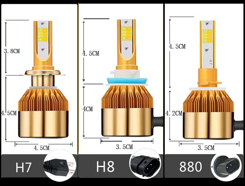 H7 светодиодный H1 H3 H11 9005 9006 HB4 96 W 9600lm Автомобильные фары передние противотуманные фары лампы Автомобильные фары двойной цвет фары