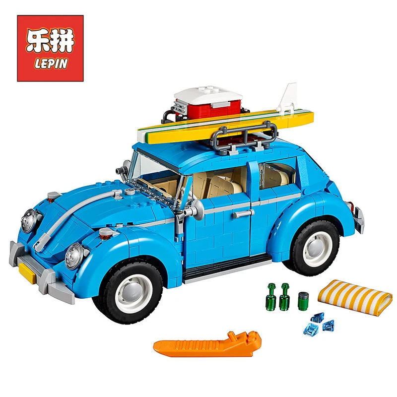 

Lepin 21003 City Car Beetle Model Building Blocks Bricks Blue Car Toy Kid Gift Set Compatible Legoings 10252 Technic Model