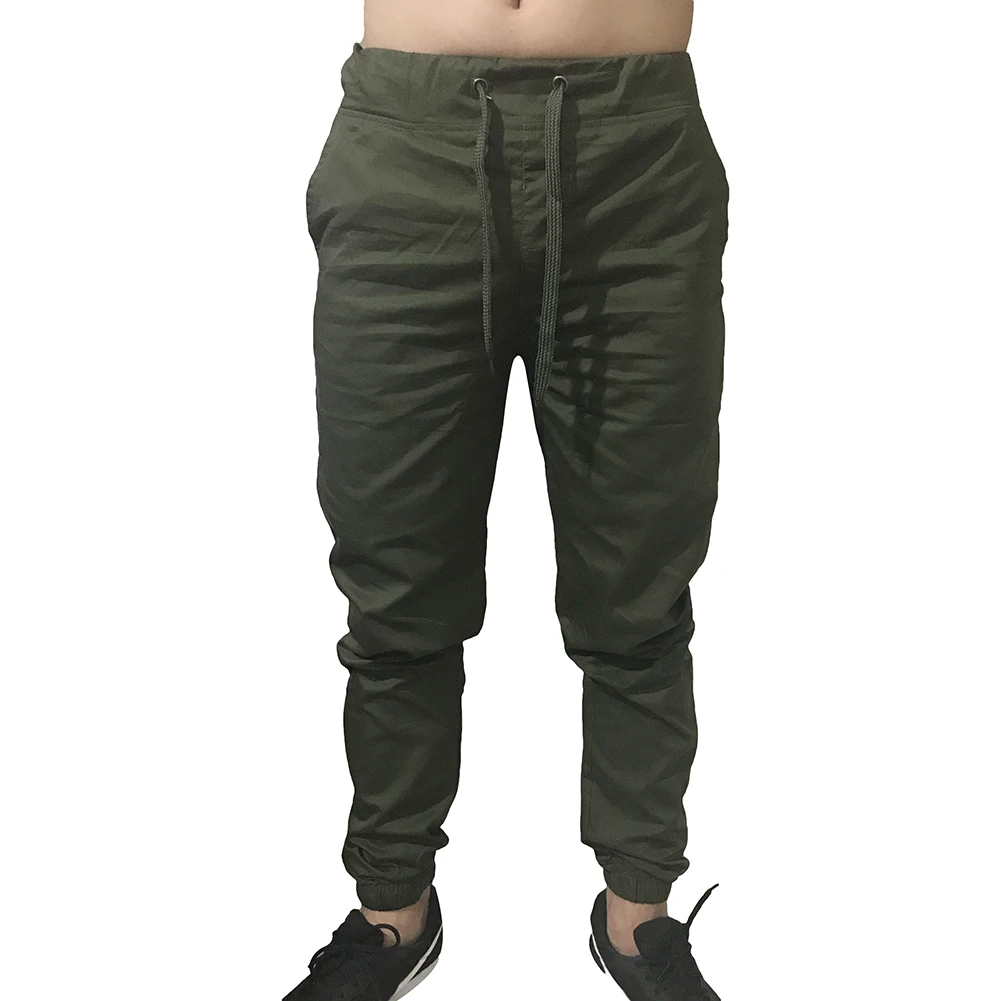 Men/'s Twill Jogger Pants Urban Hip Hop Harem Casual Trousers Slim Fit