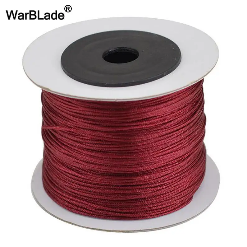 Jewelry Making Accessories 100M 0.8mm 1mm 1.5mm 2mm Cotton Cord Nylon Cord Thread String DIY Tassels Beading Braided Bracelet 
