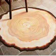 Античная деревом Годовой кольцо печатных ковров для Спальня игровой коврик Кофе Коврики на стол Нескользящие