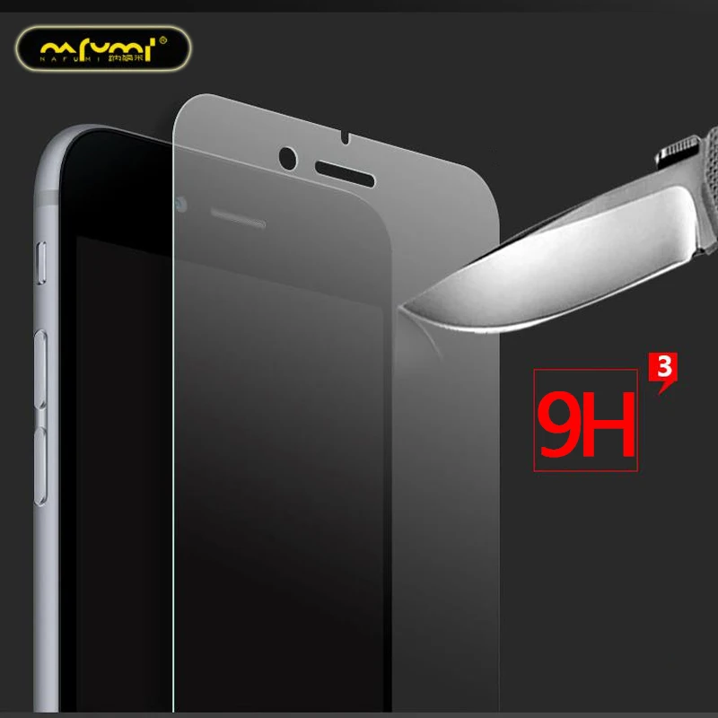 

NAFUMI Full Cover Tempered Glass For iPhone 7 6 5S 6S 8 Plus Silk Screen Protector For iPhoneX 7 Plus Protection Film