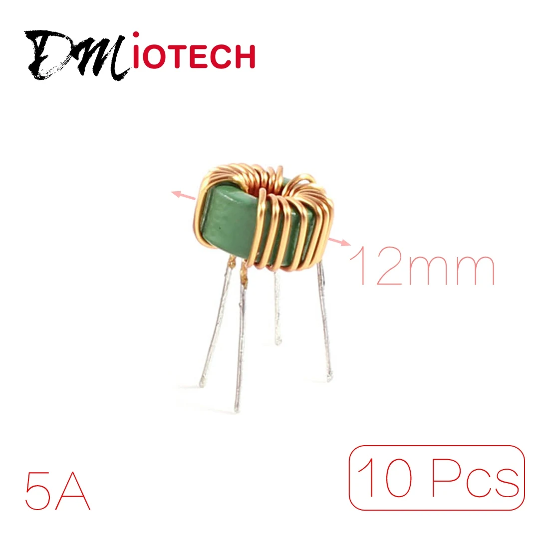 

UXCELL 10 Pcs Toroid Core Common Mode Inductor Choke 800Uh-1Mh 40Mohm 5A Coil