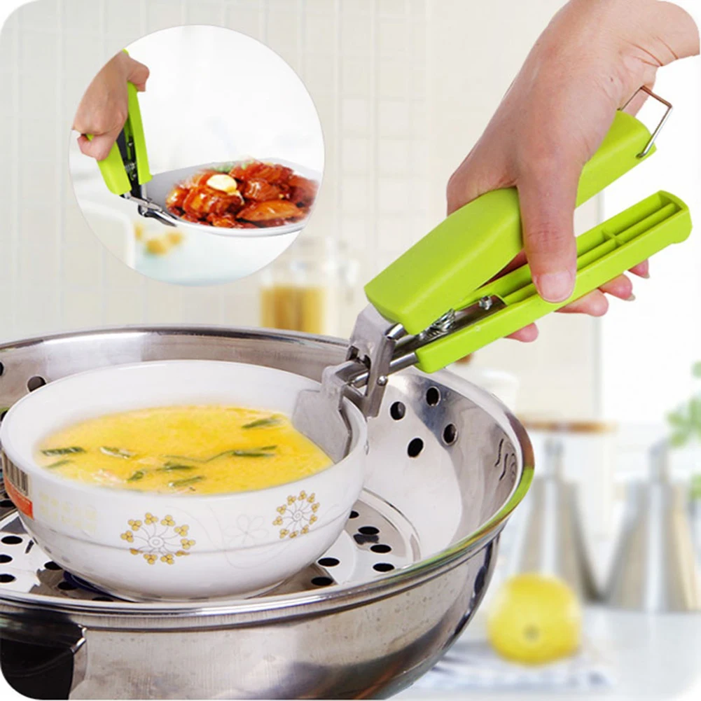 Home Stainless Steel Anti Hot Pot Pan Hot Dish Plate Bowl Gripper Clip
