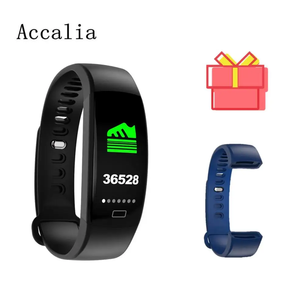 

ACCALIA F64HR Fitness tracker Blood Pressure Heart Rate Wristband sport smart bracelet IP68 For IOS Android