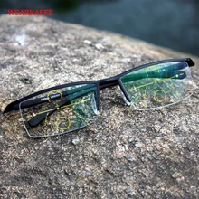 WEARKAPER TR90 прогрессивные Мультифокальные очки для чтения мужские очки для дальнозоркости компьютерные спортивные очки Oculos De Grau 1-4,0