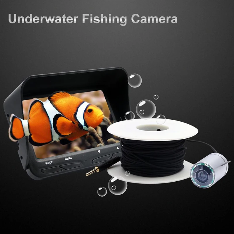 4.3 بوصة الأسود 30 متر 3MP HD كاميرا البصرية صياد السمك تحت الماء الجليد الصيد كاميرا الغوص 720 وعاء صياد السمك