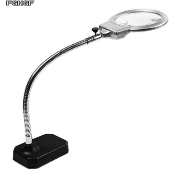 

FGHGF MG15117-B Retro Style Magnifier Light 2X-5X Times Portable Outdoor LED Table Lamp Metal Hose Repair Tool Micro-carving
